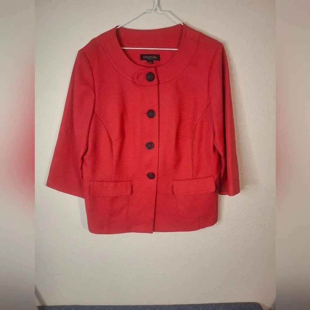 Perceptions Women's Red Jacket size 14W